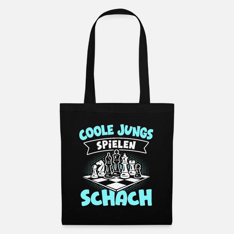 Schach Jungs Schachspieler Jungen - Stoffbeutel - Schwarz