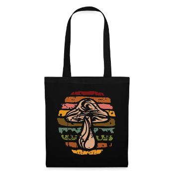 Retro Mushroom Nature - Mushroom Picker Icon - Tote Bag - black - Front