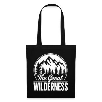Die große Wildnis - Berge & Bäume - Stoffbeutel - Schwarz - Vorne