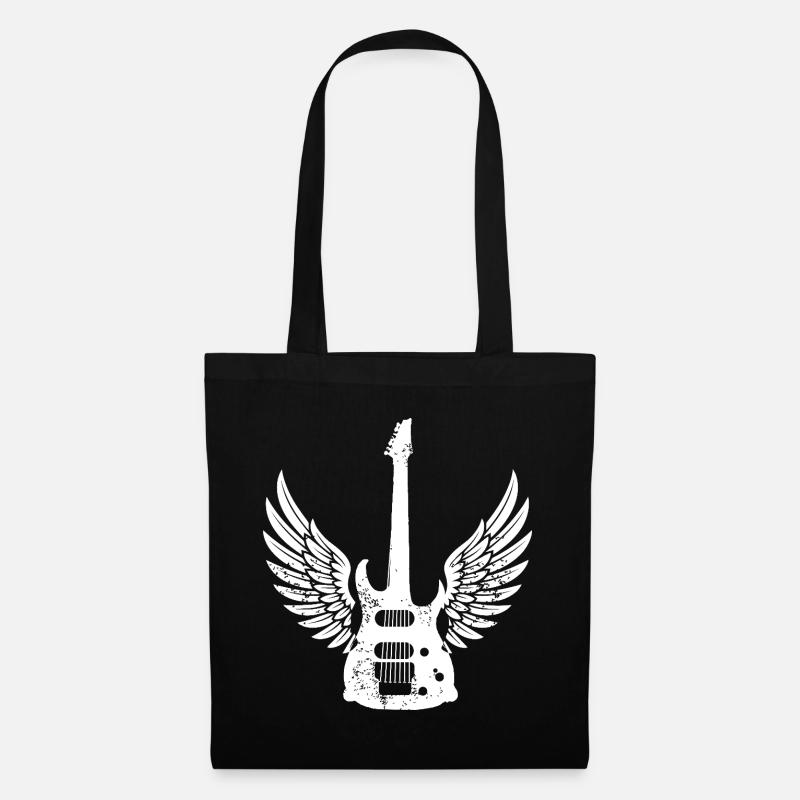 Guitar Wings Künstlerisches Geschenk - Stoffbeutel - Schwarz
