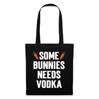 humour bunnies vodka - Sac en tissu - noir - Devant