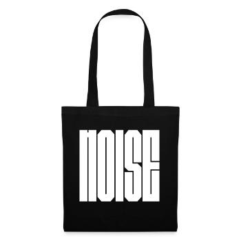 Bold Black and White Noise logo typography - Tote Bag - black - Front