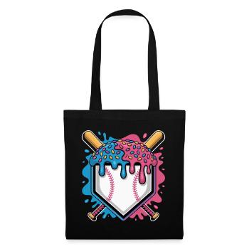 Baseball Home Plate Mit Eis Und Streuseln - Tote Bag - black - Front