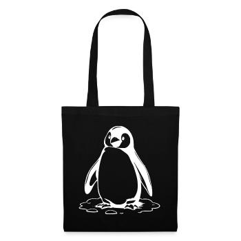 Pinguin - Stoffbeutel - Schwarz - Vorne