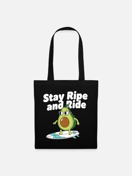 Stay Ripe Surf Avocado - Stoffbeutel - Schwarz