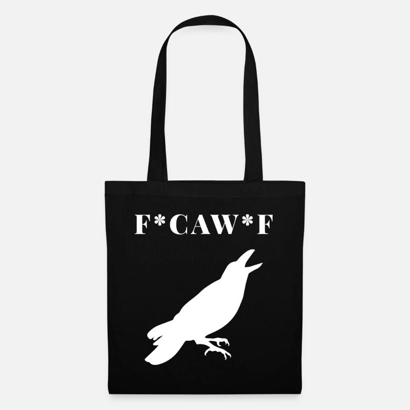 FCAWF Funny Crow Bird Design - Stoffbeutel - Schwarz