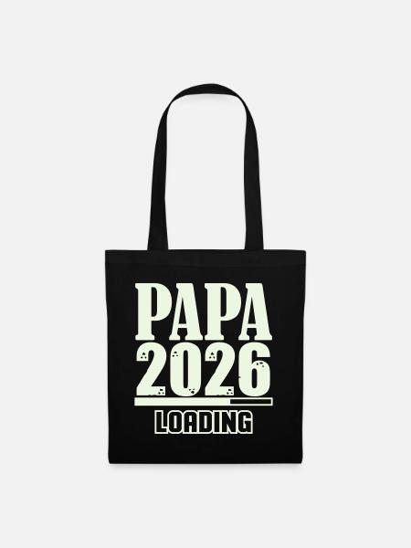 Papa 2026 Loading - Stoffbeutel - Schwarz