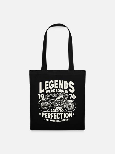1976 Vintage Anniversaire Moto Cadeau - Sac en tissu - noir