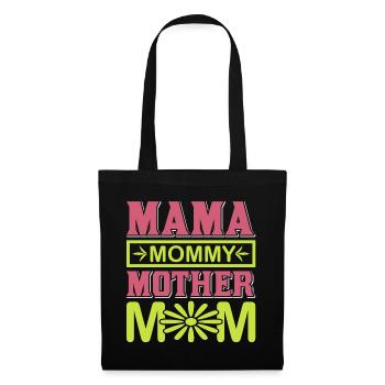 Mama Mama Mama Mama süßes Mutterschaftsgeschenk-Hemd - Stoffbeutel - Schwarz - Vorne