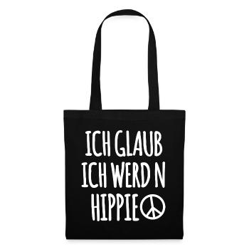 Peace Symbol Lustiger Spruch - Stoffbeutel - Schwarz - Vorne
