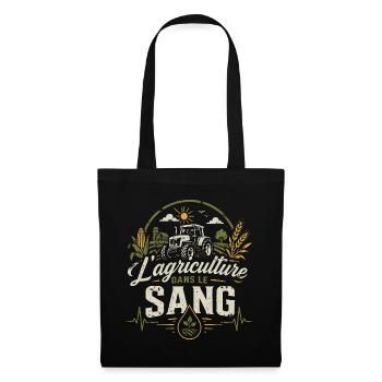 L’agriculture dans le sang fierté agriculteur - Sac en tissu - noir - Devant