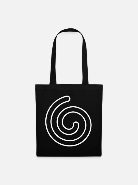 Spirale – Symbol für Leichtigkeit & Entwicklung - Stoffbeutel - Schwarz