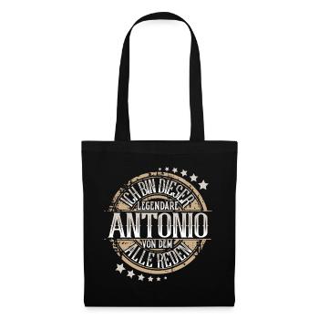 Antonio - Stoffbeutel - Schwarz - Vorne