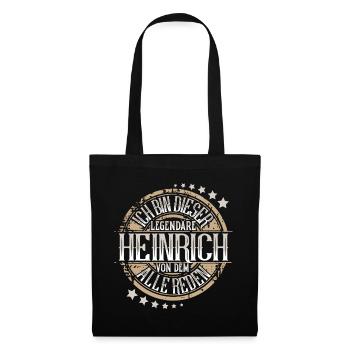 Heinrich - Stoffbeutel - Schwarz - Vorne