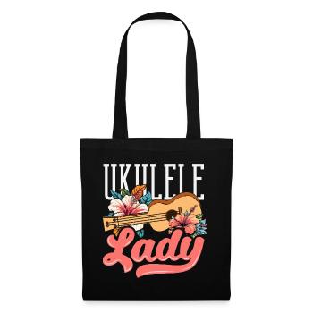 Lustiges Ukulele Designs Und Sprüche - Stoffbeutel - Schwarz - Vorne