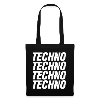 Techno Music Logo - Sac en tissu - noir - Devant