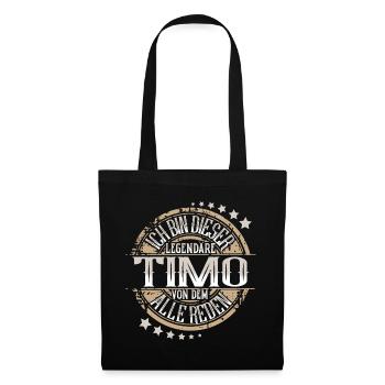 Timo - Stoffbeutel - Schwarz - Vorne