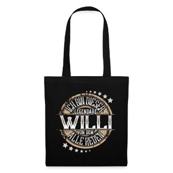 Willi - Stoffbeutel - Schwarz - Vorne