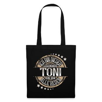 Toni - Stoffbeutel - Schwarz - Vorne
