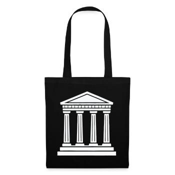 Classic Temple Pillars Silhouette - Tote Bag - black - Front