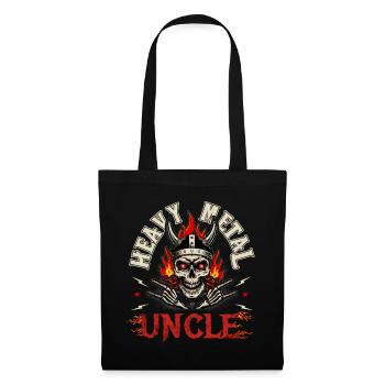 Cadeau de la Pierre Oncle Skull en Heavy Metal - Sac en tissu - noir - Devant
