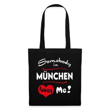 München Stadt Urban T-Shirt City Heimatliebe Town - Stoffbeutel - Schwarz - Vorne