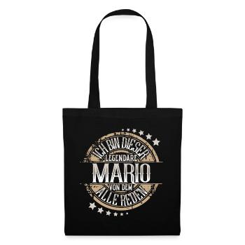 Mario - Stoffbeutel - Schwarz - Vorne