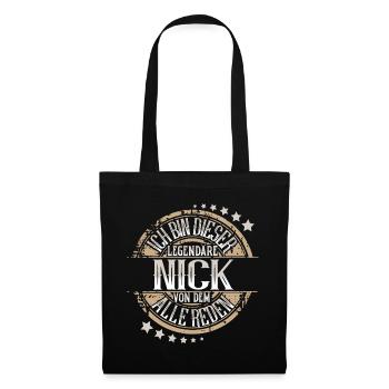 Nick - Stoffbeutel - Schwarz - Vorne