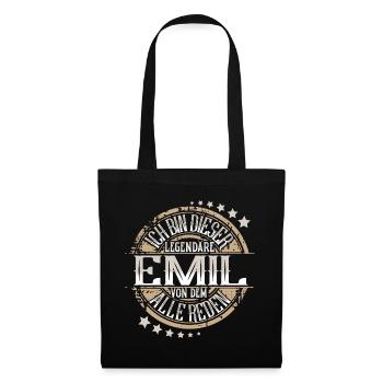 Emil - Stoffbeutel - Schwarz - Vorne