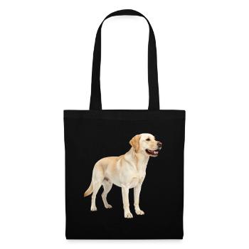 Beige Labrador im Profil - Stoffbeutel - Schwarz - Vorne