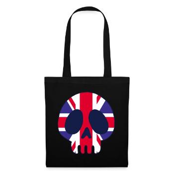 Britischer Schädel - Stoffbeutel - Schwarz - Vorne