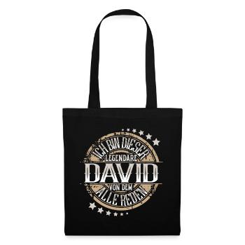 David - Stoffbeutel - Schwarz - Vorne