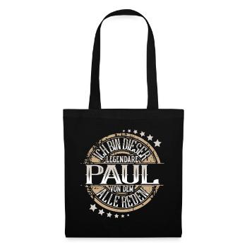 Paul - Stoffbeutel - Schwarz - Vorne