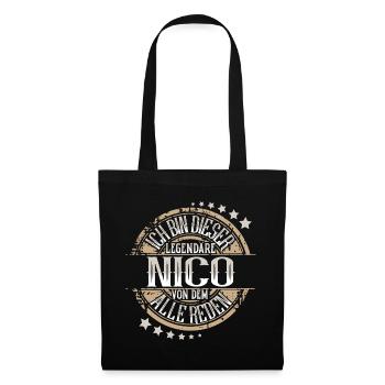 Nico - Stoffbeutel - Schwarz - Vorne