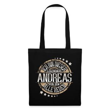 Andreas - Stoffbeutel - Schwarz - Vorne