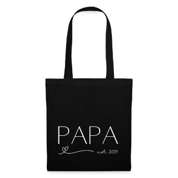 Papa est 2025 - Stoffbeutel - Schwarz - Vorne