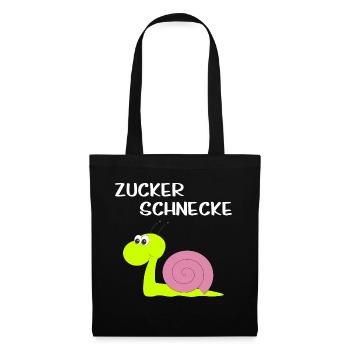 Zucker Schnecke - Stoffbeutel - Schwarz - Vorne