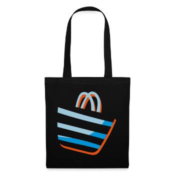 Sac de plage Clipart - Idée cadeau Logoidee - Sac en tissu - noir - Devant