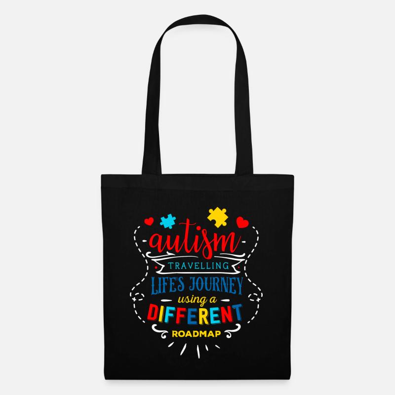 Autismus Geschenk Asperger Eltern Awareness ADHS - Stoffbeutel - Schwarz