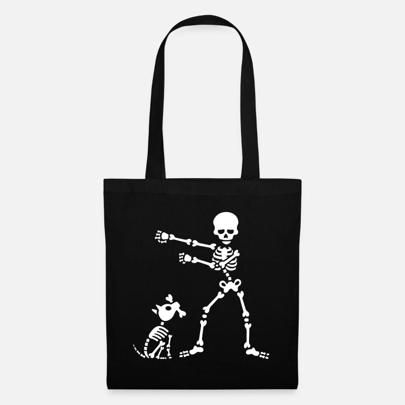 Flossing floss like a boss squelette chien danse - Sac en tissu - noir