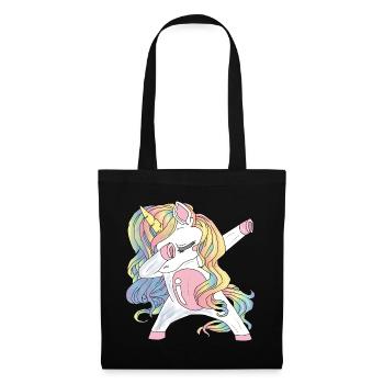 Dabbing unicorn gift - Tote Bag - black - Front