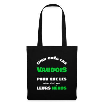 Dieu créa les Vaudois - Sac en tissu - noir - Devant