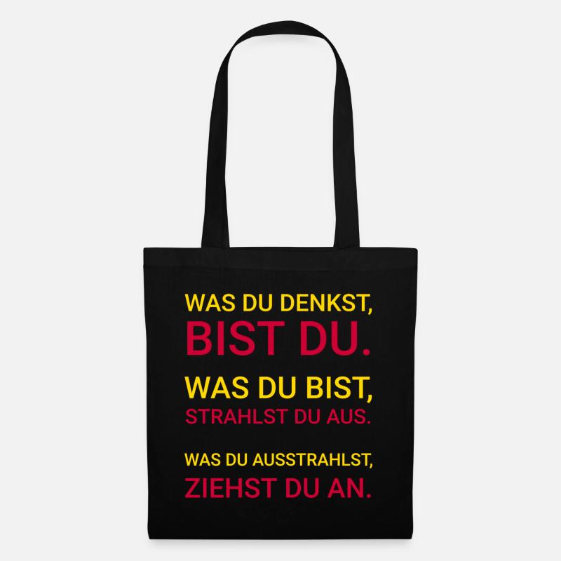 WAS DU DENKST, BIST DU. - Stoffbeutel - Schwarz