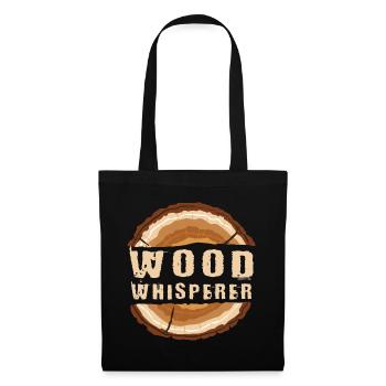 Murmures de bois - Sac en tissu - noir - Devant