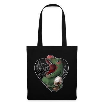 T-rex and caramel frappe print - Tote Bag - black - Front