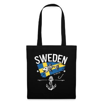 Sweden Fishing Tour - Stoffbeutel - Schwarz - Vorne