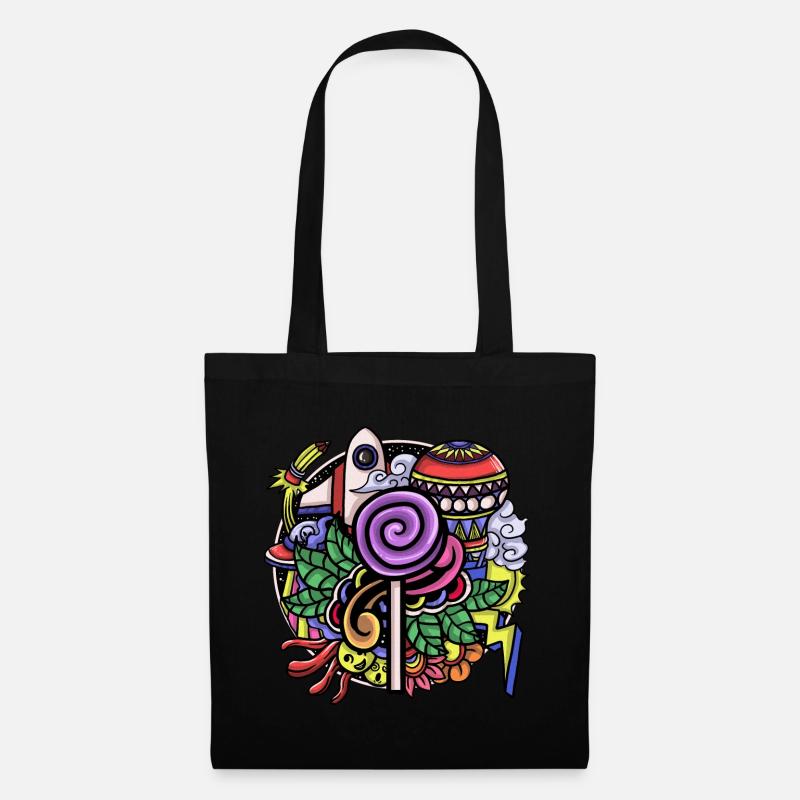 Hippie - Stoffbeutel - Schwarz