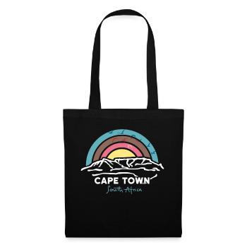 Cape Town, Cape Town, South Africa, Table Mountain Retro - Tote Bag - black - Front