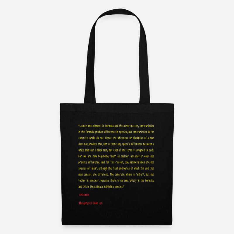 Aristotle Metaphysics Book ten - Tote Bag - black