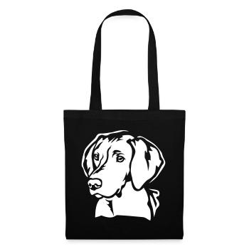 Magyar Vizsla Kopf "Black Edition" - Stoffbeutel - Schwarz - Vorne